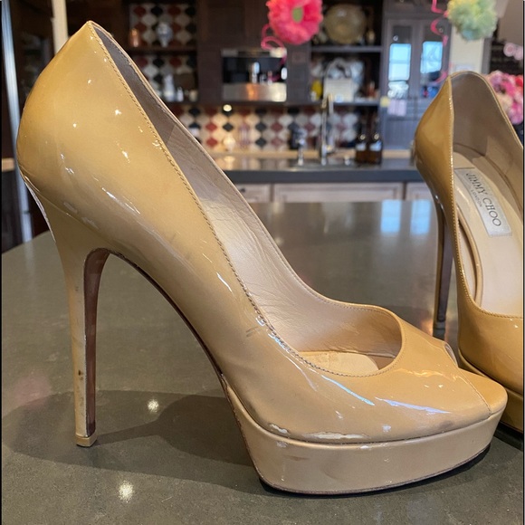 Jimmy Choo Patent Leather Platform Heels - Picture 12 of 13
